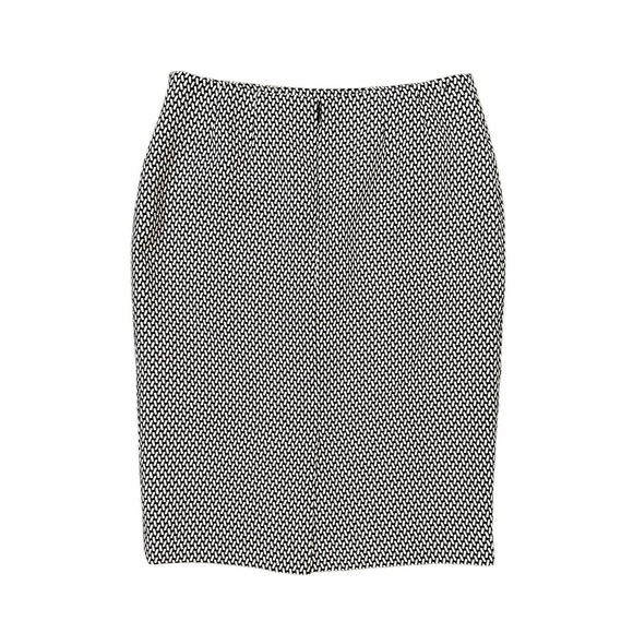 Jones Studio Separates Women’s 6 Black White Geometric Print Pencil Skirt Lined - Picture 2 of 12